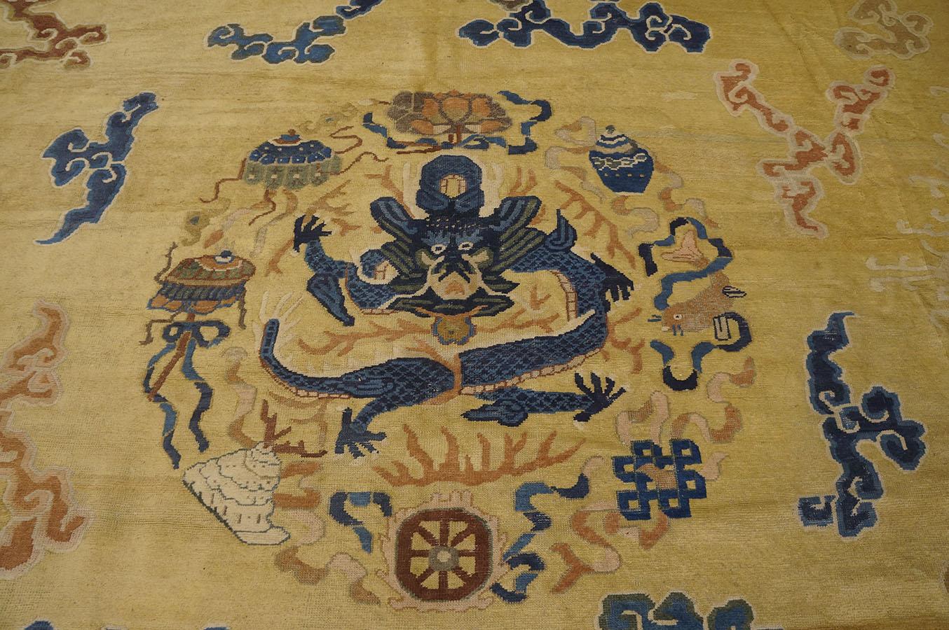 Chinesischer Peking-Teppich des 19. Jahrhunderts ( 11'10 Zoll x 14'4 Zoll - 360 x 437 cm) im Angebot 2