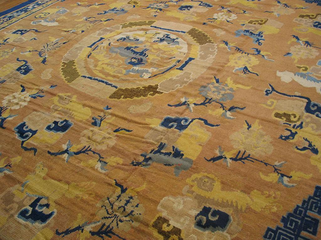 Mid-18th Century Antique Chinese, Ningxia Rug For Sale