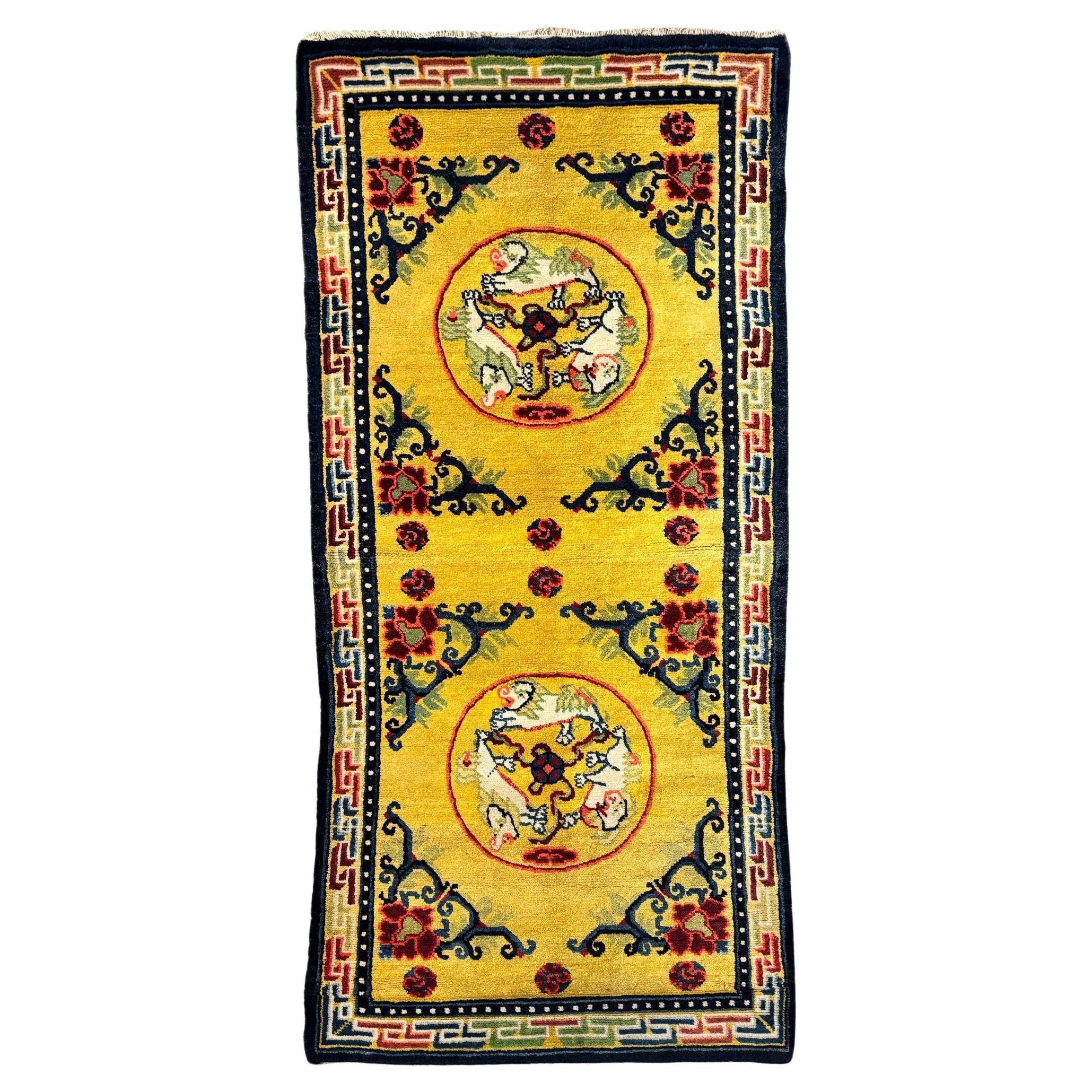 Antique Chinese Ningxia Rug 1.68m x 0.76m
