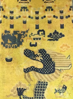 Antique Chinese Ningxia Pillar Carpet