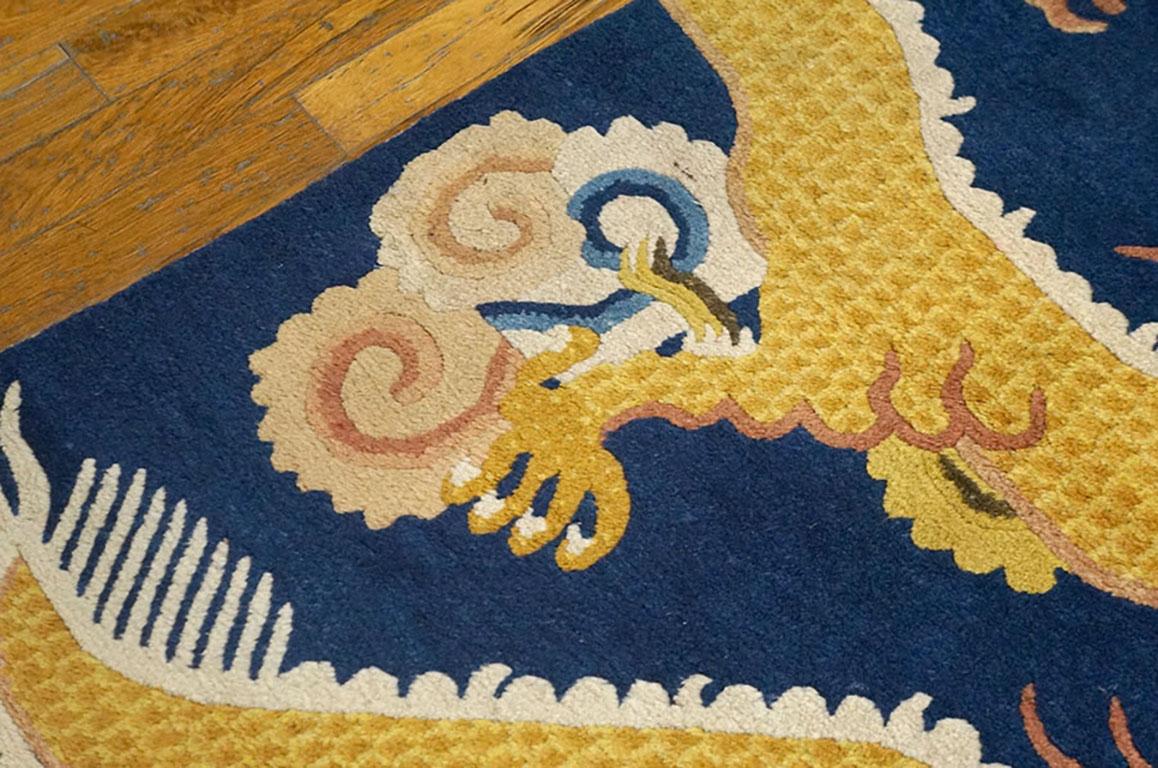 Early 19th Century Chinese Ningxia Pillar Carpet ( 3'2