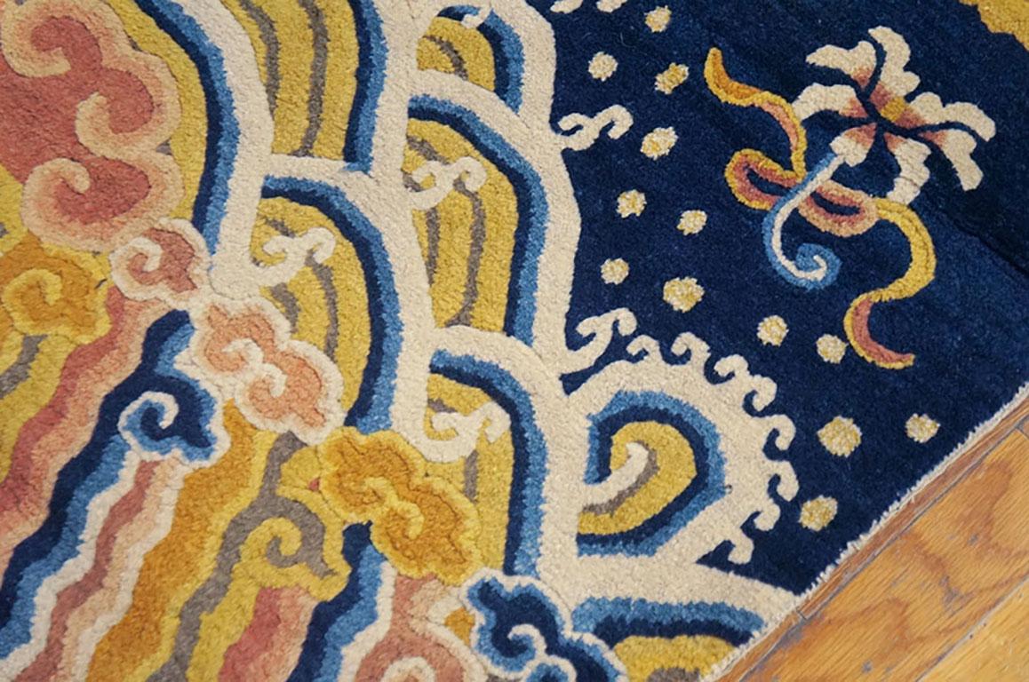 Early 19th Century Chinese Ningxia Pillar Carpet ( 3'2