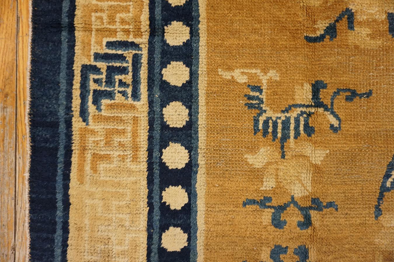 Chinesischer Ningxia-Teppich des späten 18. Jahrhunderts ( 4''10 x 6''10 - 147 x 208)  im Angebot 1