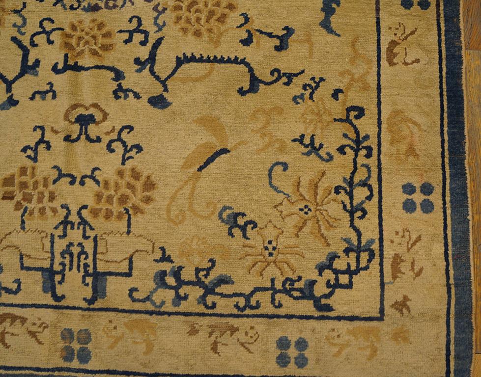 Late 19th Century 19th Century Chinese Ningxia Carpet ( 4' 10