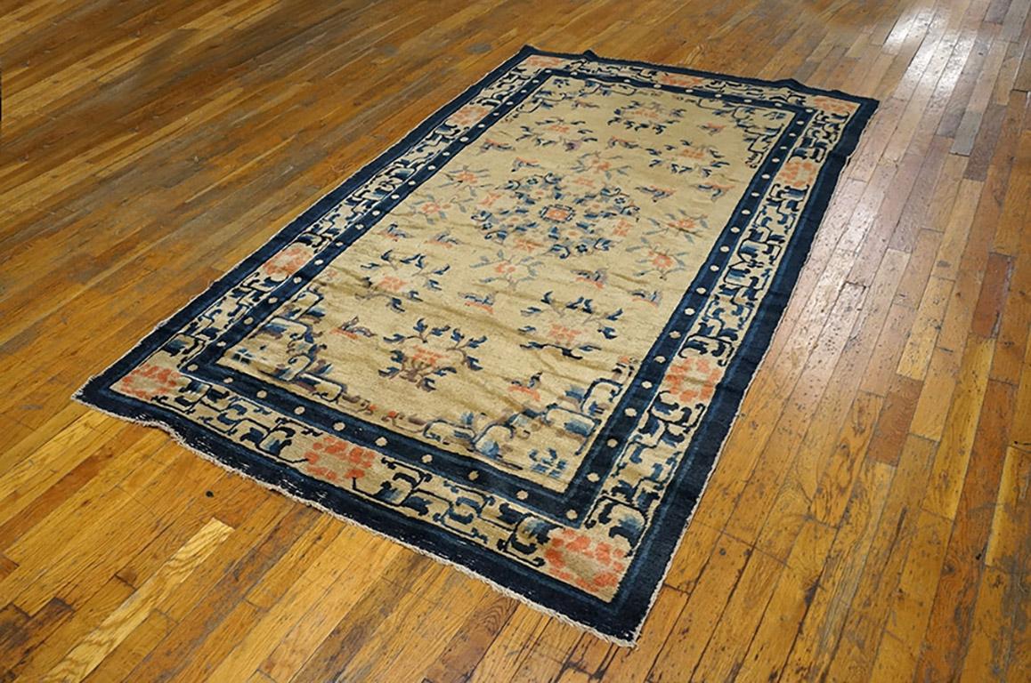 Tapis chinois Ningxia de la fin du 19ème siècle ( 4'4