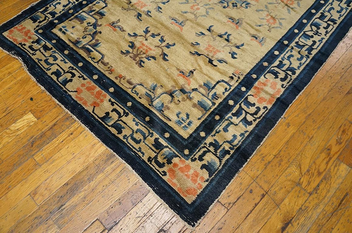 Late 19th Century Chinese Ningxia Carpet ( 4'4