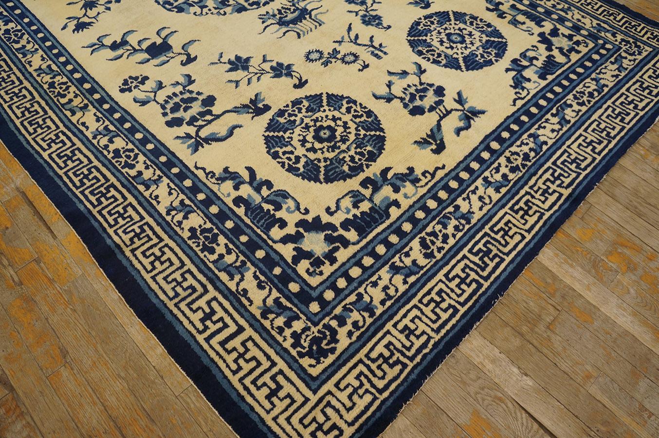 Mid-19th Century Mid 19th Century Chinese Ningxia Carpet ( 5'9