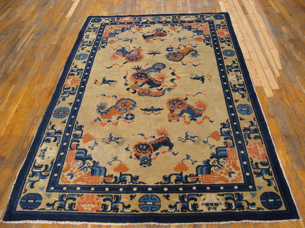 Antique Chinese, Ningxia rug, size: 5'0