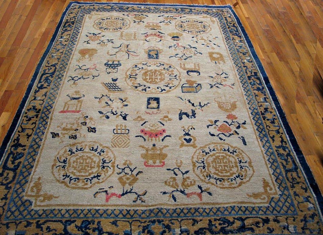 Tapis chinois ancien - Ningxia, taille : 5'6