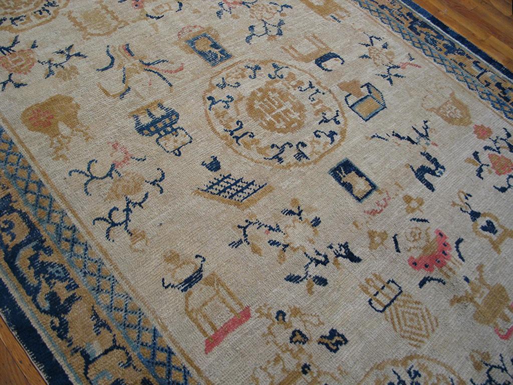 Antique Chinese, Ningxia Rug In Good Condition For Sale In New York, NY