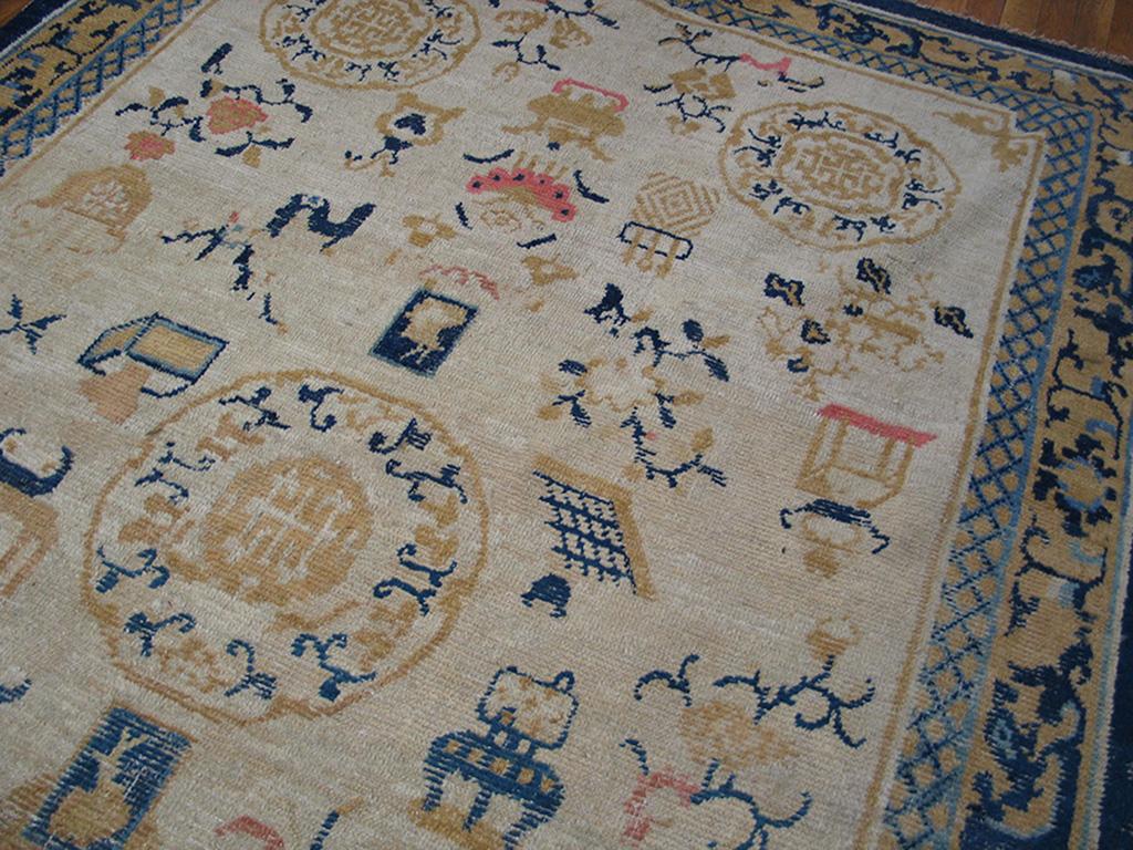 Early 19th Century Antique Chinese, Ningxia Rug For Sale