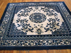 Antique Chinese Ningxia Rug 5' 9" x 6' 4"