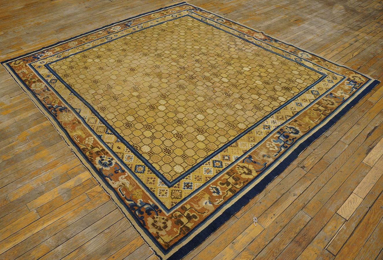 Antique Chinese - Ningxia rug, size: 6' 8'' x7' 4''.