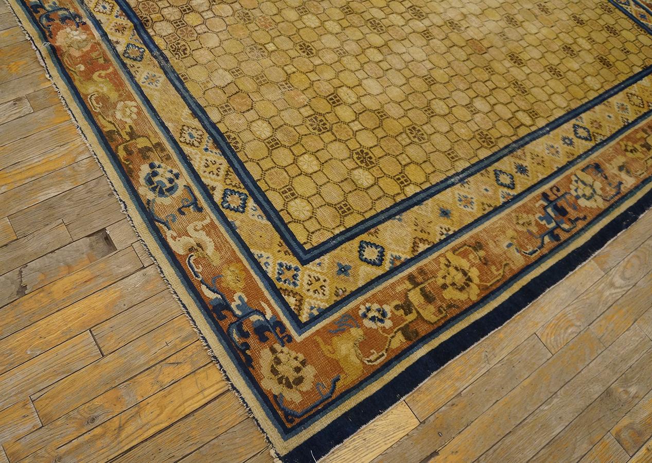 Tappeto antico cinese, Ningxia 6' 8'' x7' 4'' in vendita 1