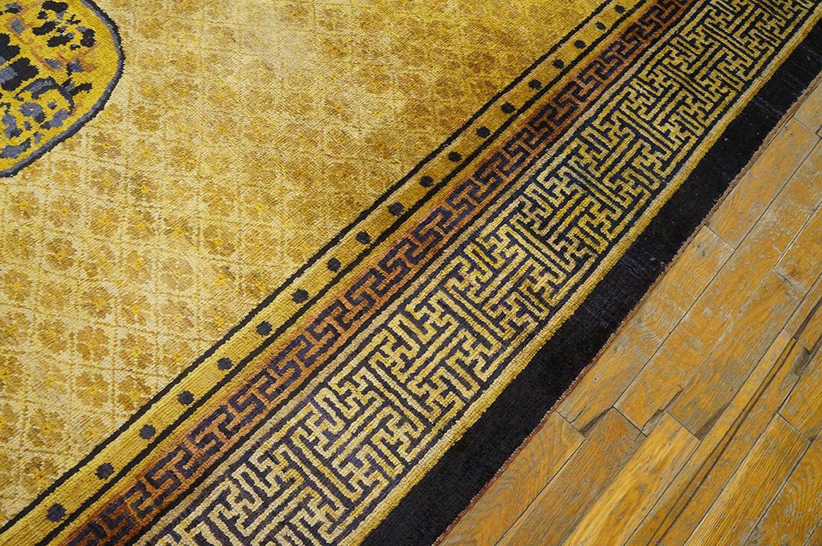 Chinesischer Ningxia-Teppich aus Seide aus dem 19. Jahrhundert ( 6' x 9'10