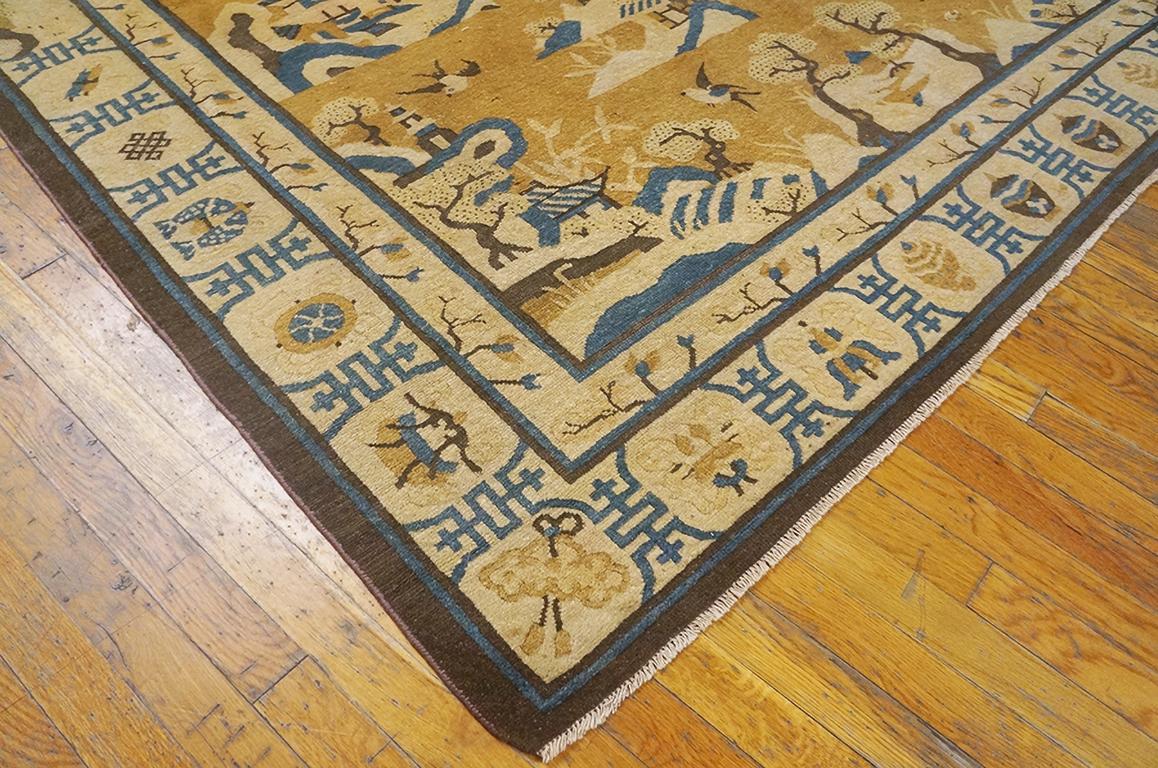 Hand-Knotted Antique Chinese Ningxia Rug 6' 10