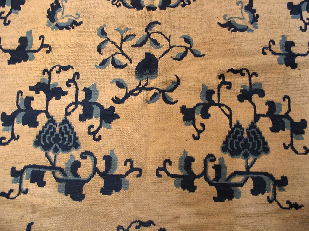 Mid 19th Century W. Chinese Ningxia Kang Carpet ( 7'2