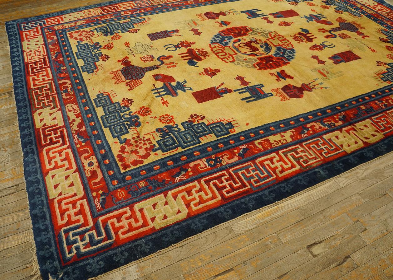 19th Century W. Chinese Ningxia Carpet ( 8'2'' x 11'8'' - 250 x 355 ) For Sale 5
