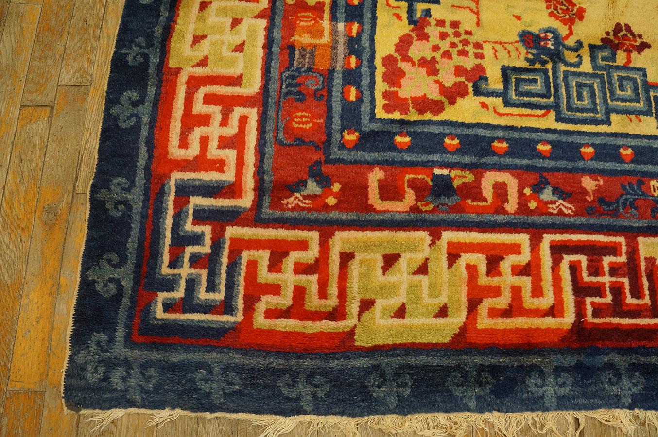 19th Century W. Chinese Ningxia Carpet ( 8'2'' x 11'8'' - 250 x 355 ) In Good Condition For Sale In New York, NY
