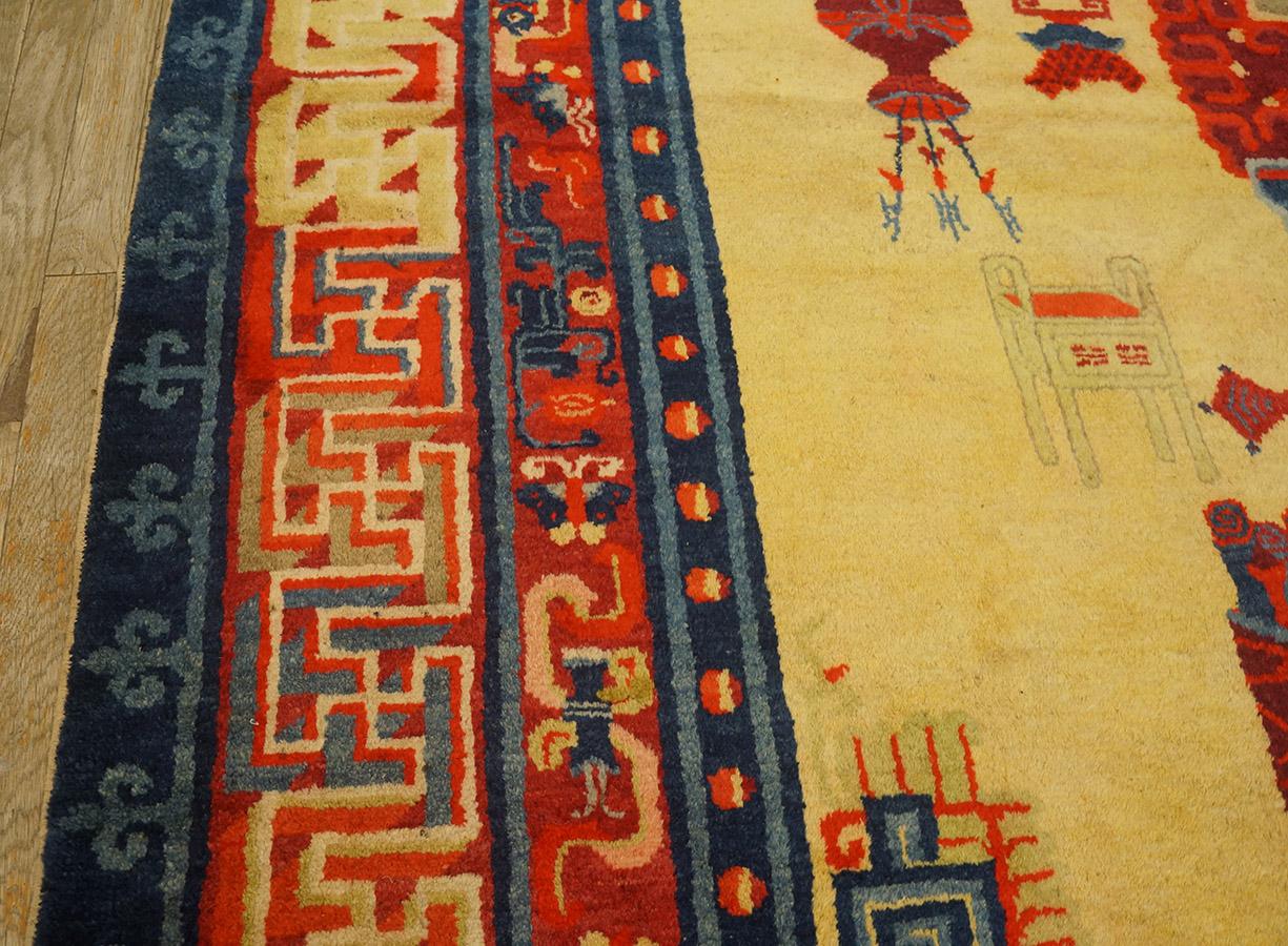 Tapis chinois Ningxia du 19ème siècle ( 8'2'' x 11'8'' - 250 x 355 ) en vente 1