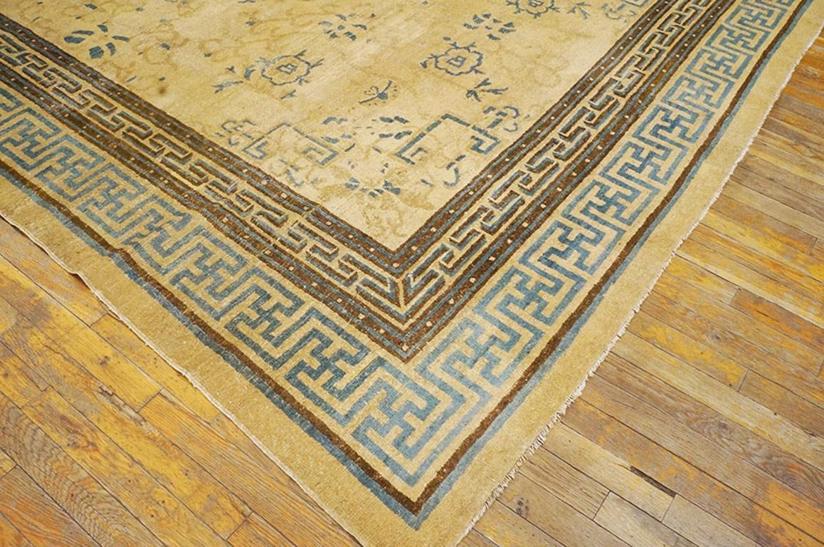 Hand-Knotted Antique Chinese Ningxia Rug 8' 8