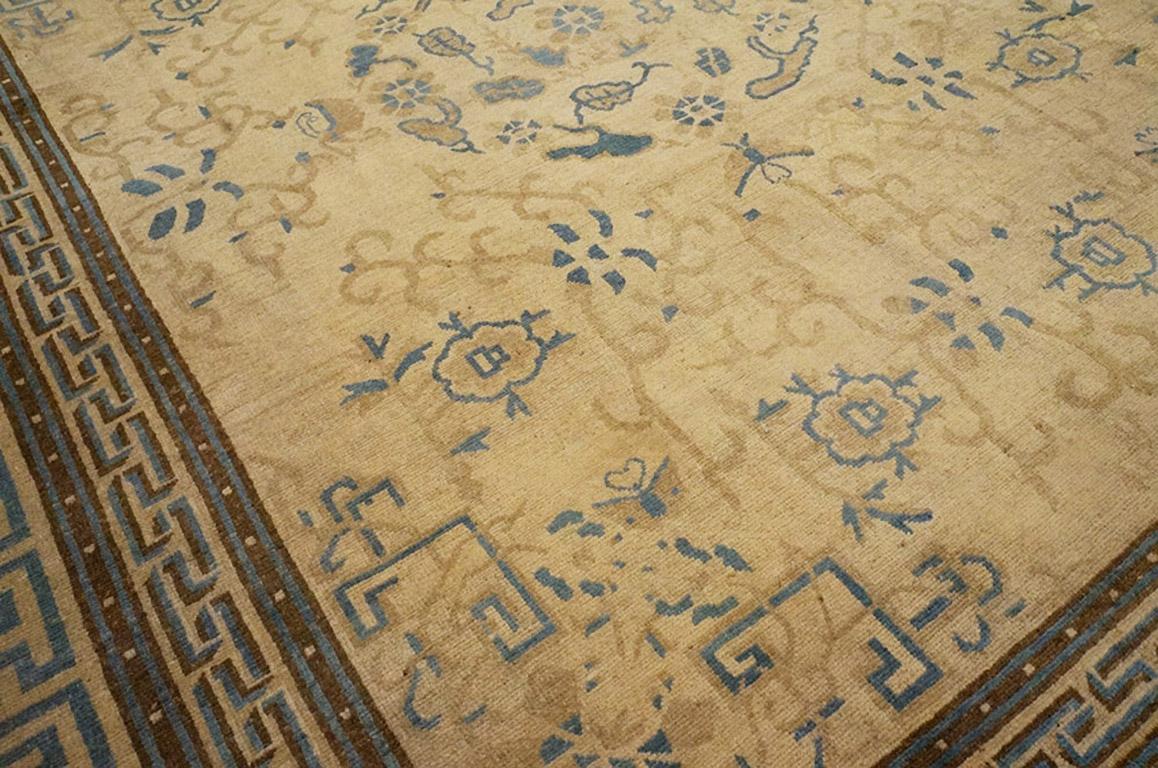 Late 19th Century Antique Chinese Ningxia Rug 8' 8