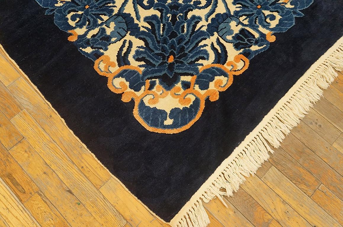 Hand-Knotted Antique Chinese Ningxia Rug