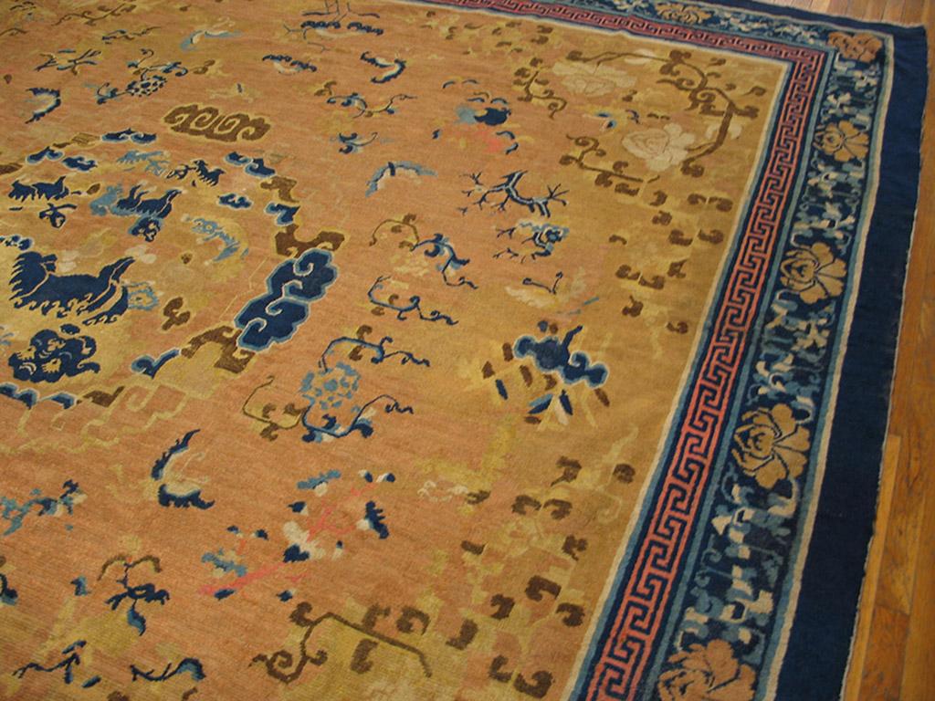 Antiker chinesischer Ningxia-Teppich (Mitte des 18. Jahrhunderts) im Angebot