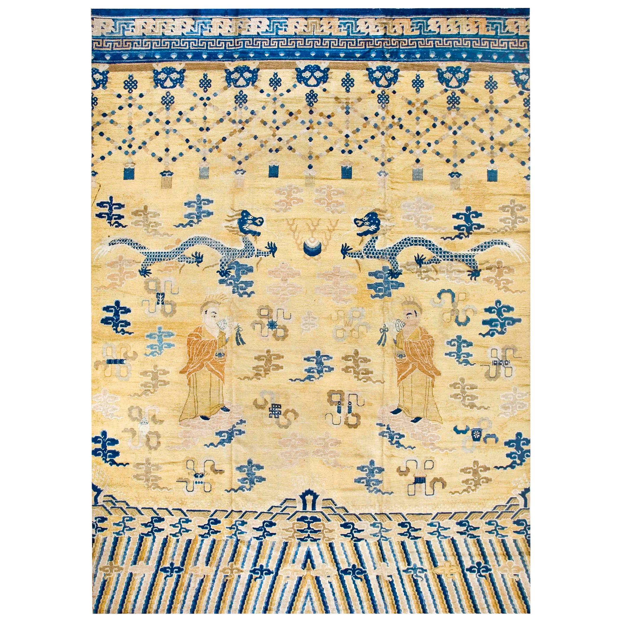 Early 19th Century W. Chinese Ningxia Carpet ( 10'2" x 14'6" - 310 x 442 )