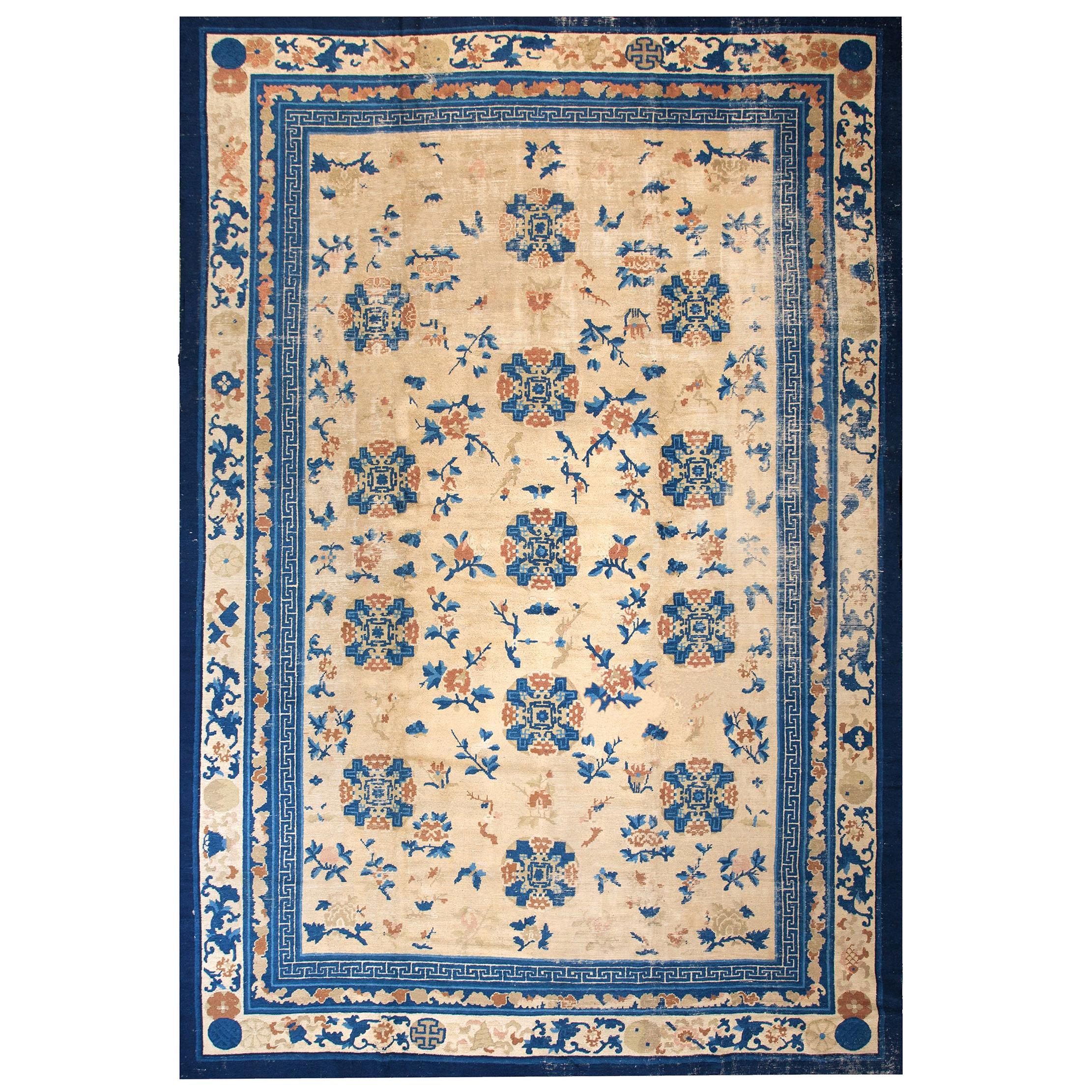 Antique Chinese Ningxia Rug 10' 4"x 15' 6"  For Sale