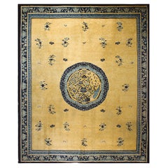 Antique Late 18th Century Chinese Ningxia Carpet ( 13'6" x 16'6" - 412 x 503 )