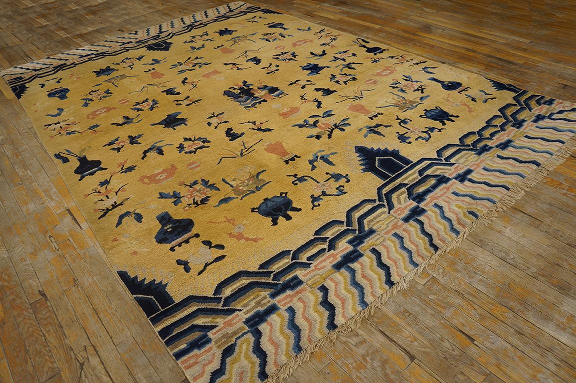 Hand-Knotted Antique Chinese, Ningxia Rug 7' 8