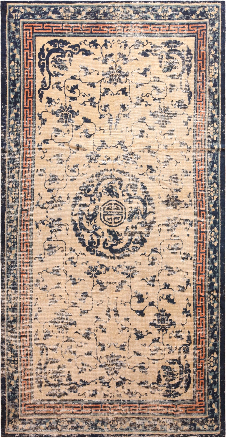 Antique Chinese Ningxia Shabby Chic Rug. 5 ft 10 in x 11 ft 3 in For ...