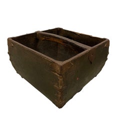 Antique Chinese Official Wooden Rice Grain Bucket