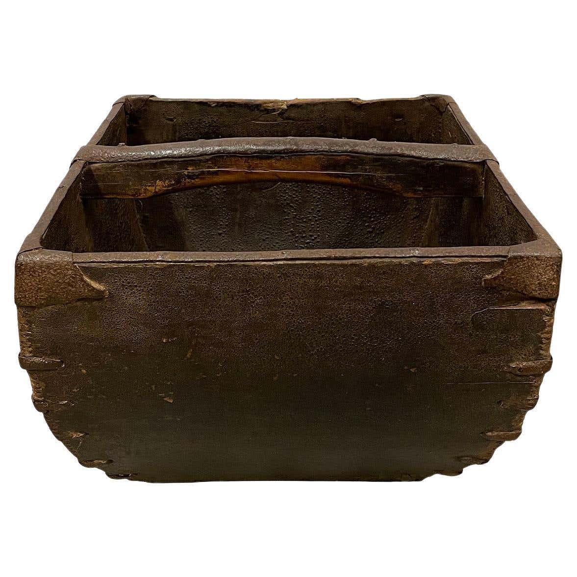 Antique Chinese Official Wooden Rice Grain Bucket For Sale at 1stDibs ...