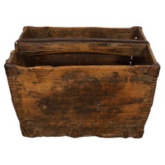 Retro Chinese Official Wooden Rice Grain Bucket