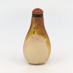 Antique Chinese Opaque Layered Amber Snuff Bottle 18c Qing