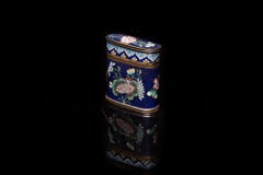 Antique Chinese Opium Box in Cloisonné Enamel