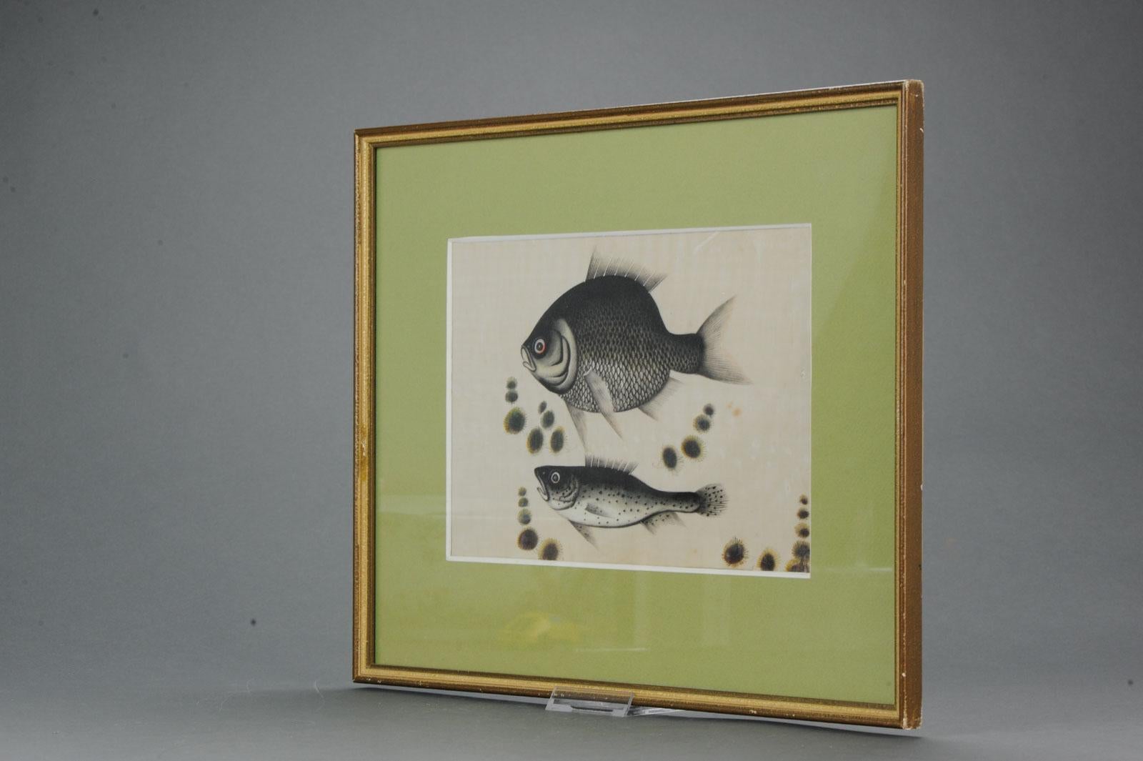 Antique Chinese or Japanese Fish Painting China Japan Qing / Edo or Meiji.

A very nice painting.

Additional information:
Type: Paintings, Scrolls & Prints
Country of Manufacturing: Japan
Region of Origin: Japan
Period: 19th century Edo Period
