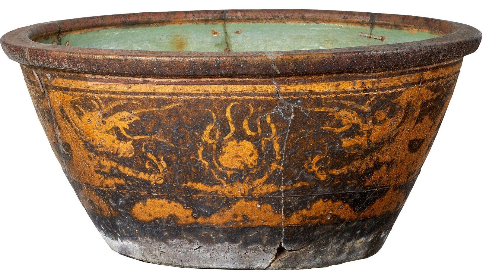 antique fish bowl