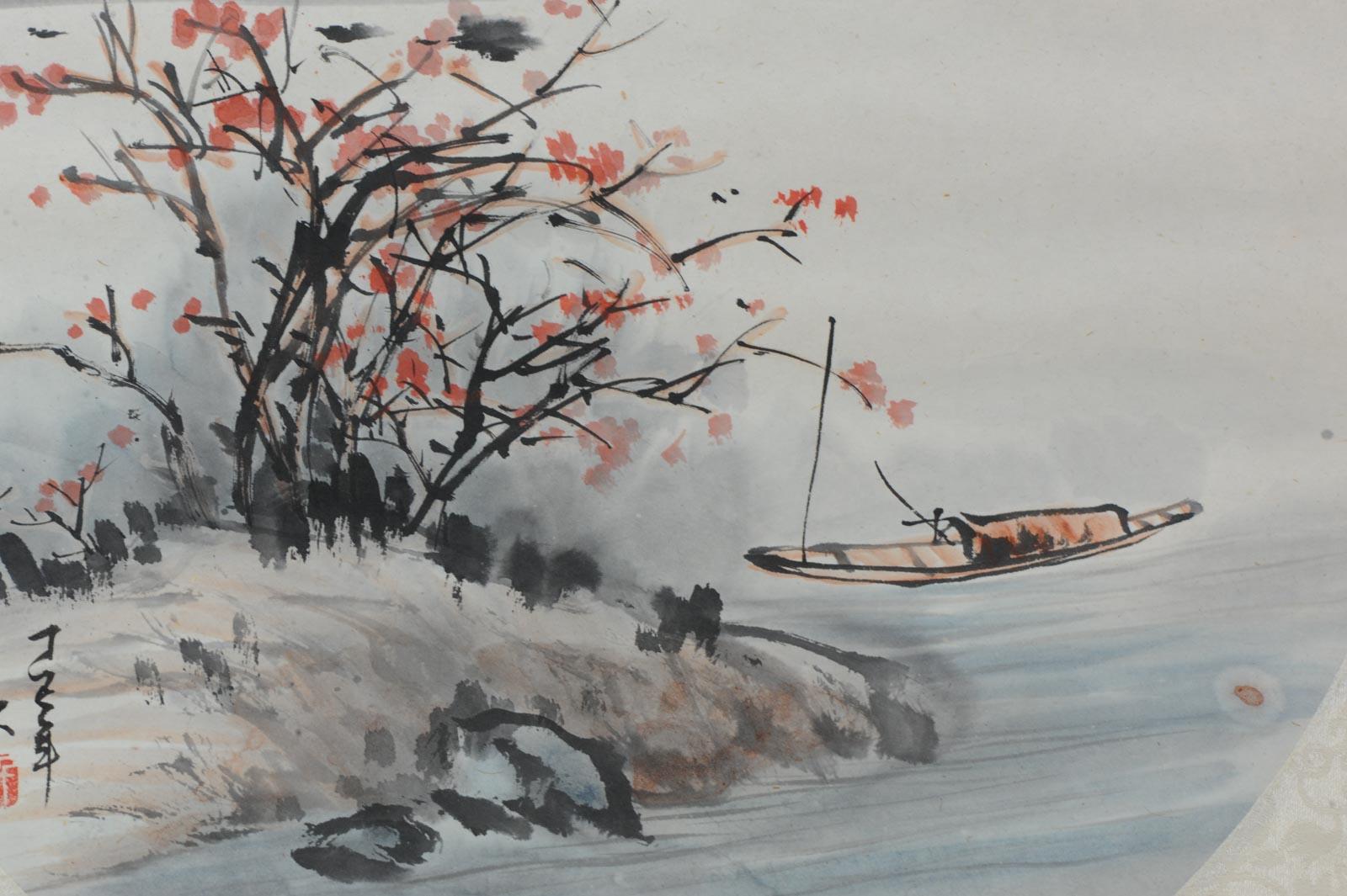 Antique Chinese Painting China Proc Maming, 1977 20th Century In Good Condition For Sale In Amsterdam, Noord Holland