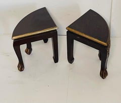 Par de taburetes o soportes para plantas chinos antiguos