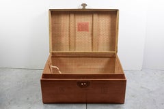 Antique Chinese Parchment Leather Trunk