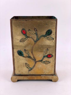 Antike chinesische patinierte Messing dekorative Vase