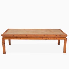 Peach wood & Hard Cane Coffee Table
