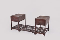 Antique Chinese Pedestal Desk; circa 1850 'Late Qing Dynasty'