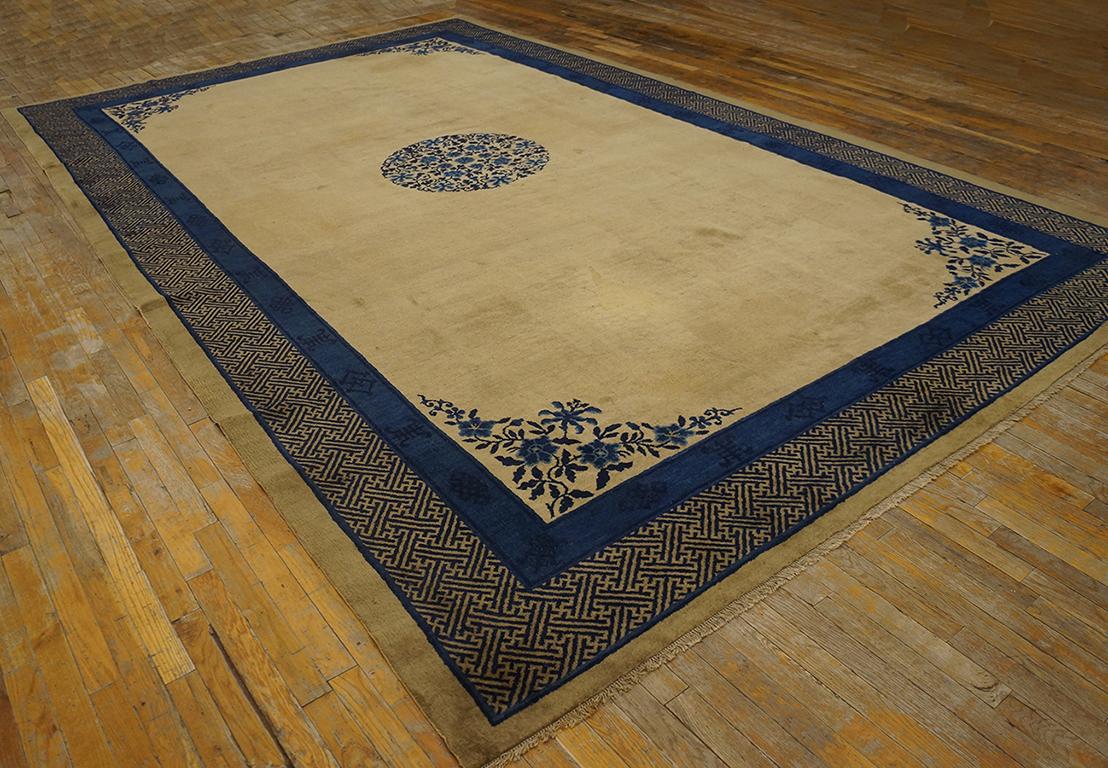 Hand-Knotted Antique Chinese  Peking 9' 8