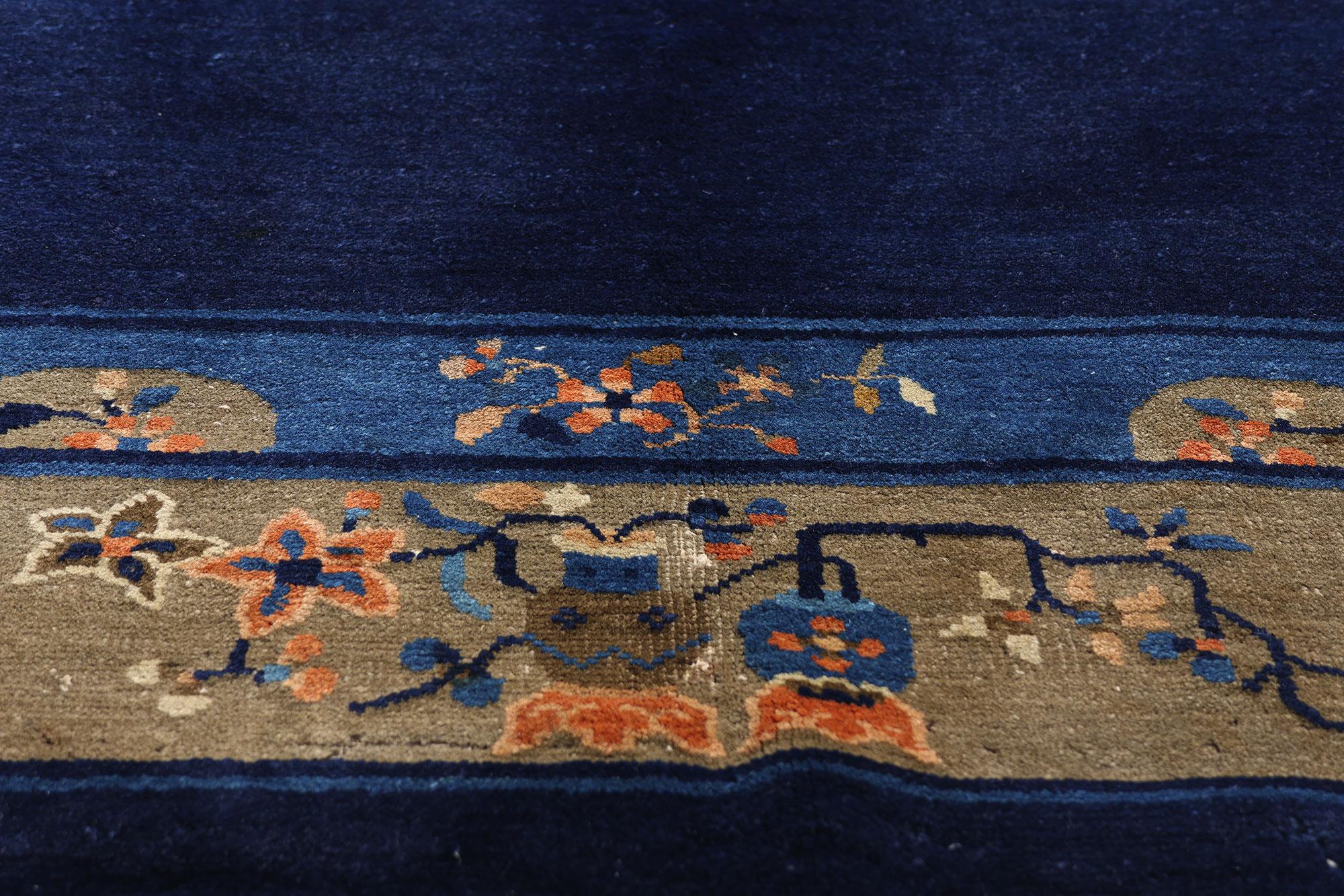 Tapis chinois ancien de Pékin de style chinois traditionnel et chinoiserie en vente 8