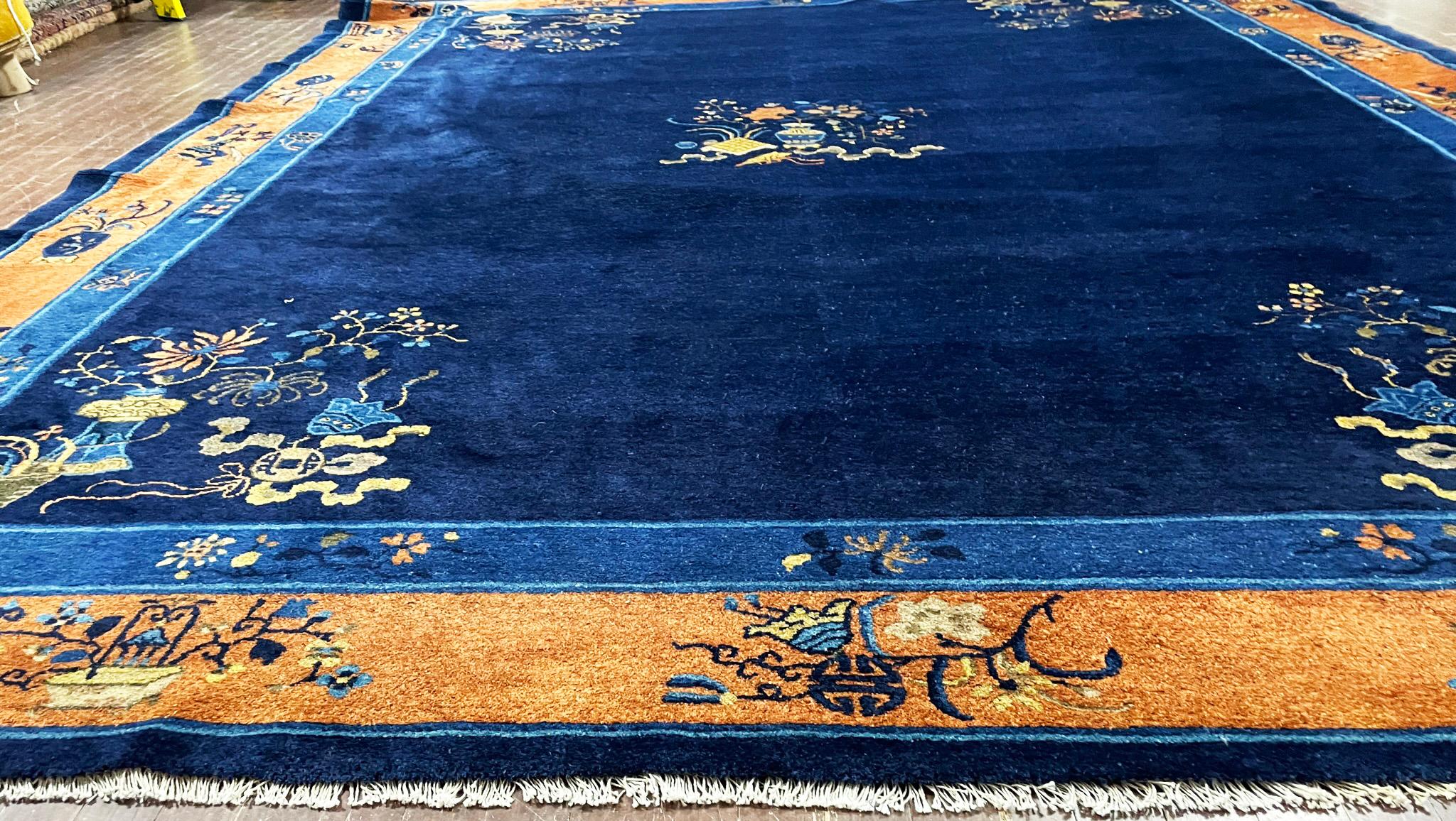 Antique Chinese Peking/Art Deco Carpet, C-1910 For Sale 4