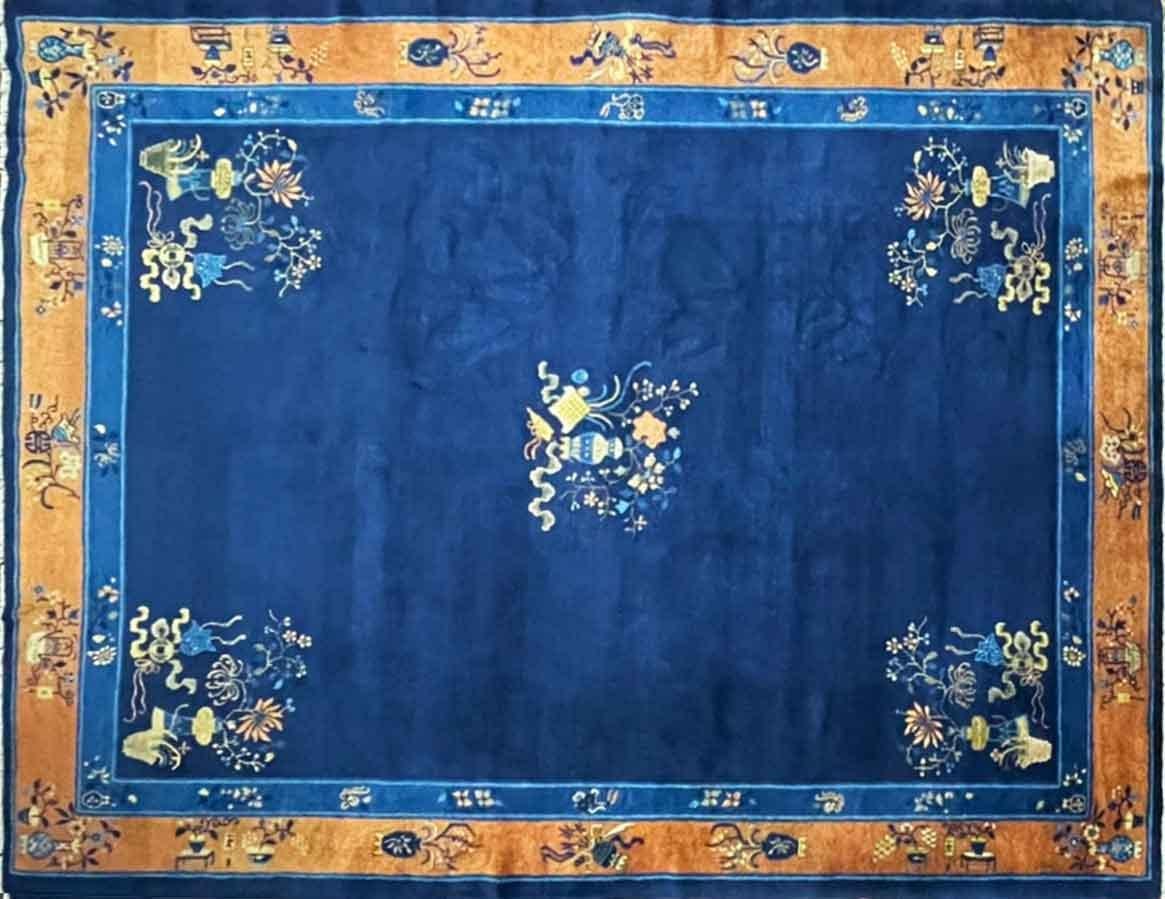 Antique Chinese Peking/Art Deco Carpet, C-1910 For Sale 7